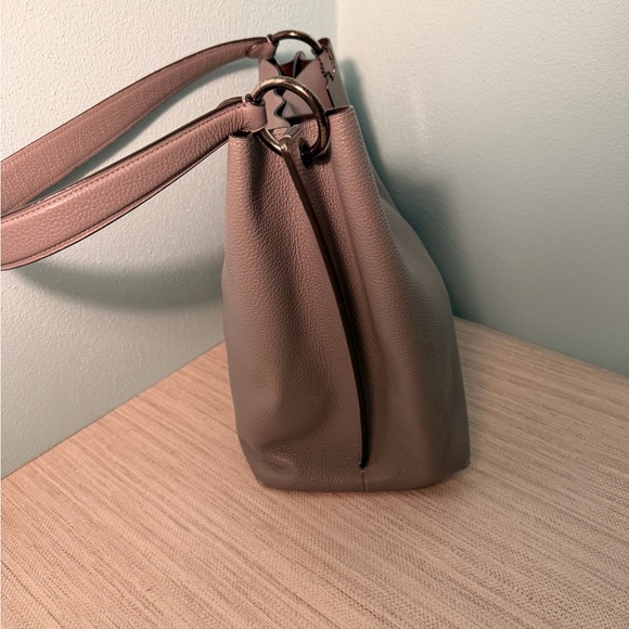 Coach Pebble Gray Shoulder Bag Charlie 55200 shoulder or Crossbody - Picture 5 of 11